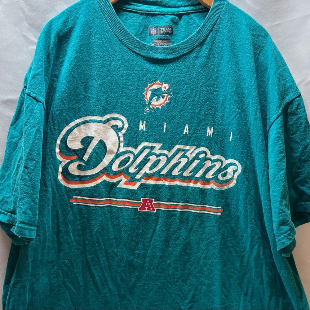 NFL Teal Team Apparel Shirt Miami Dolphins 2X Unisex Tailgate Football 🏈